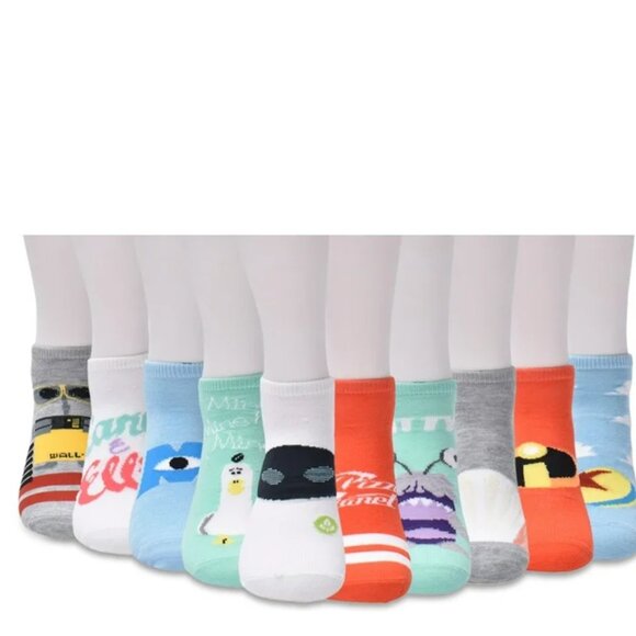 PIXAR WOMEN'S MOMENTS 10-PACK-LOW-CUT SOCKS SHOE SIZE 4-10 - Picture 3 of 9